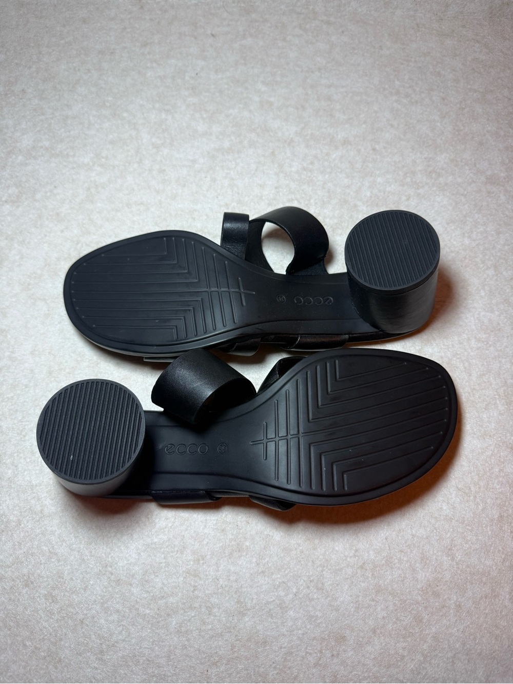 ECCO Black Leather Shape 65 Block
Heel Strappy Sandal Heels Size US 8/8.5 - Picture 6 of 8